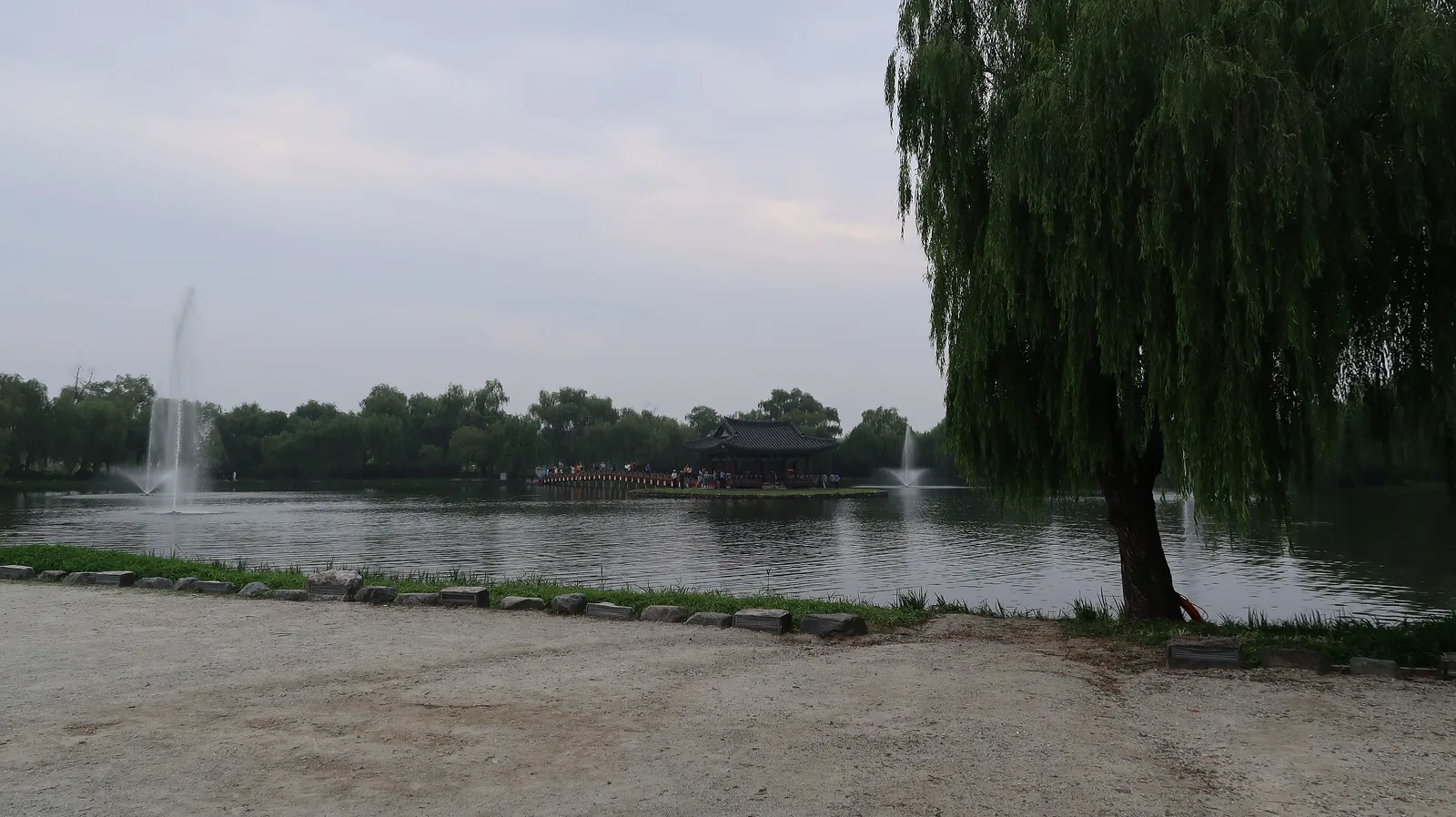 Willows and water at Gungnamji Pond, Buyeo