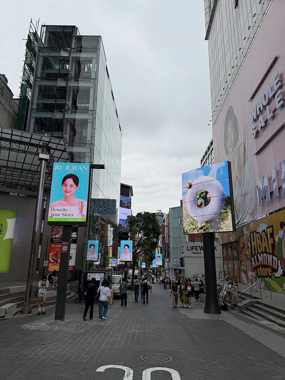 Myeongdong shopping street in Seoul